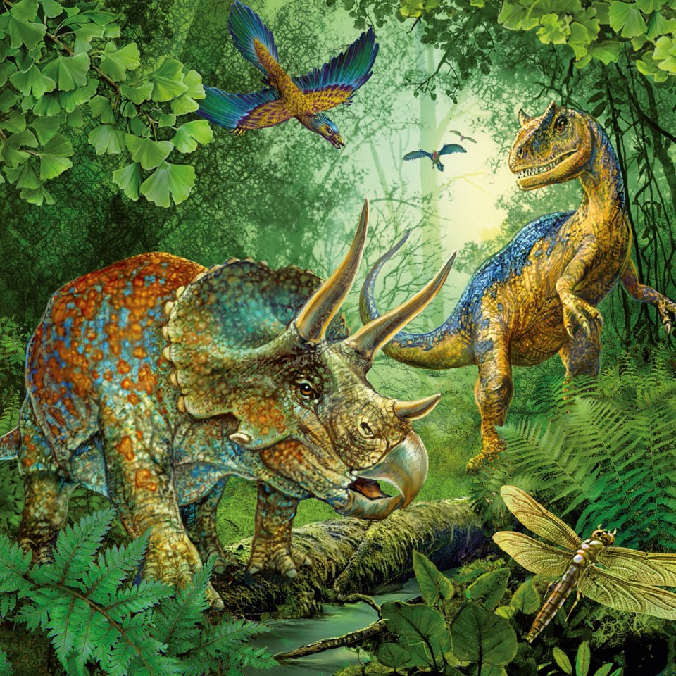 Dinosaur Fascination by Silvia Christoph 3x49pcs Puzzle