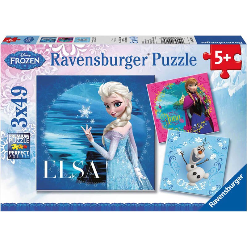 Disney Frozen Elsa, Anna & Olaf 3x49pcs Puzzle