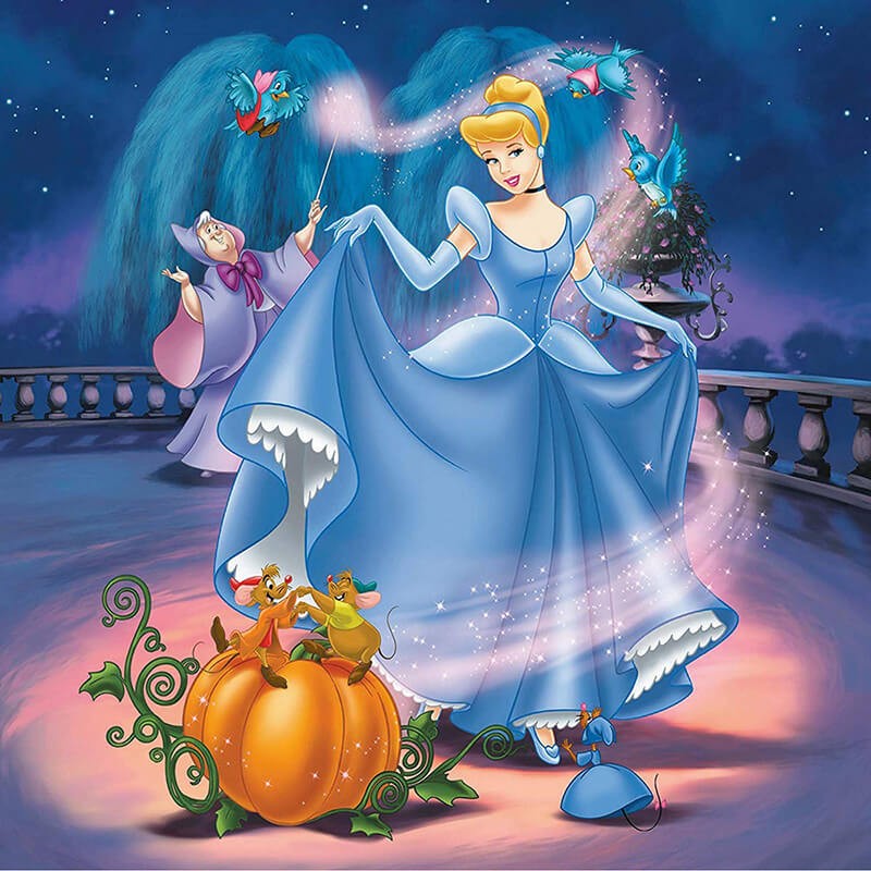Disney Princess Snow White, Cinderella, Ariel 3x49pcs Puzzle