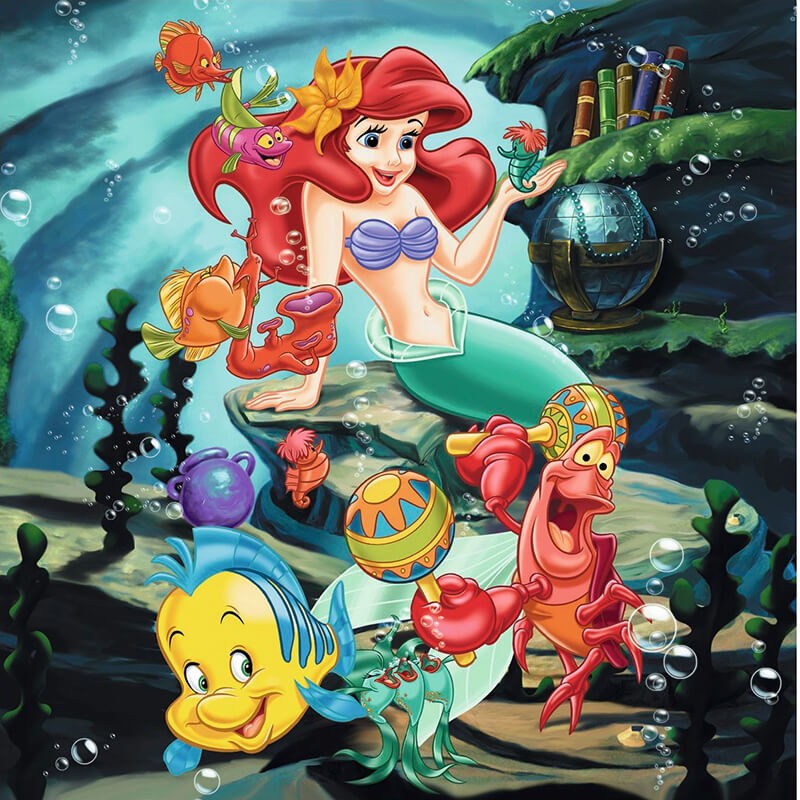 Disney Princess Snow White, Cinderella, Ariel 3x49pcs Puzzle