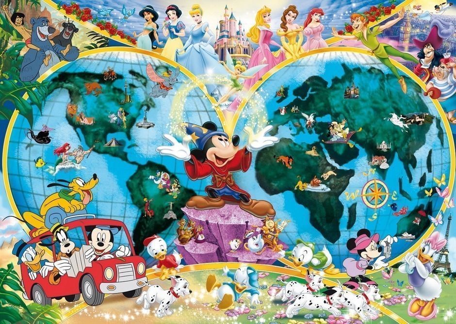 Disney's World Map 1000pcs Puzzle