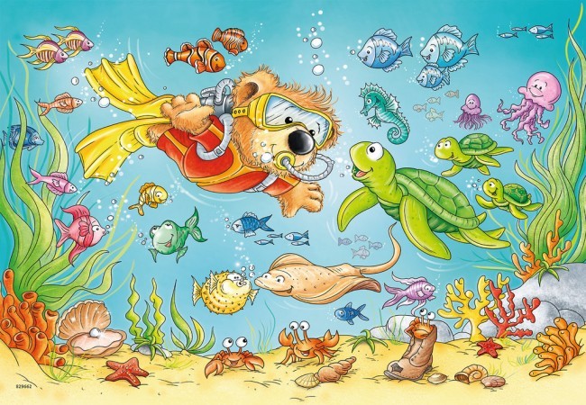 Diving Adventure by Stefan Lohr 2x12 pcs Puzzle
