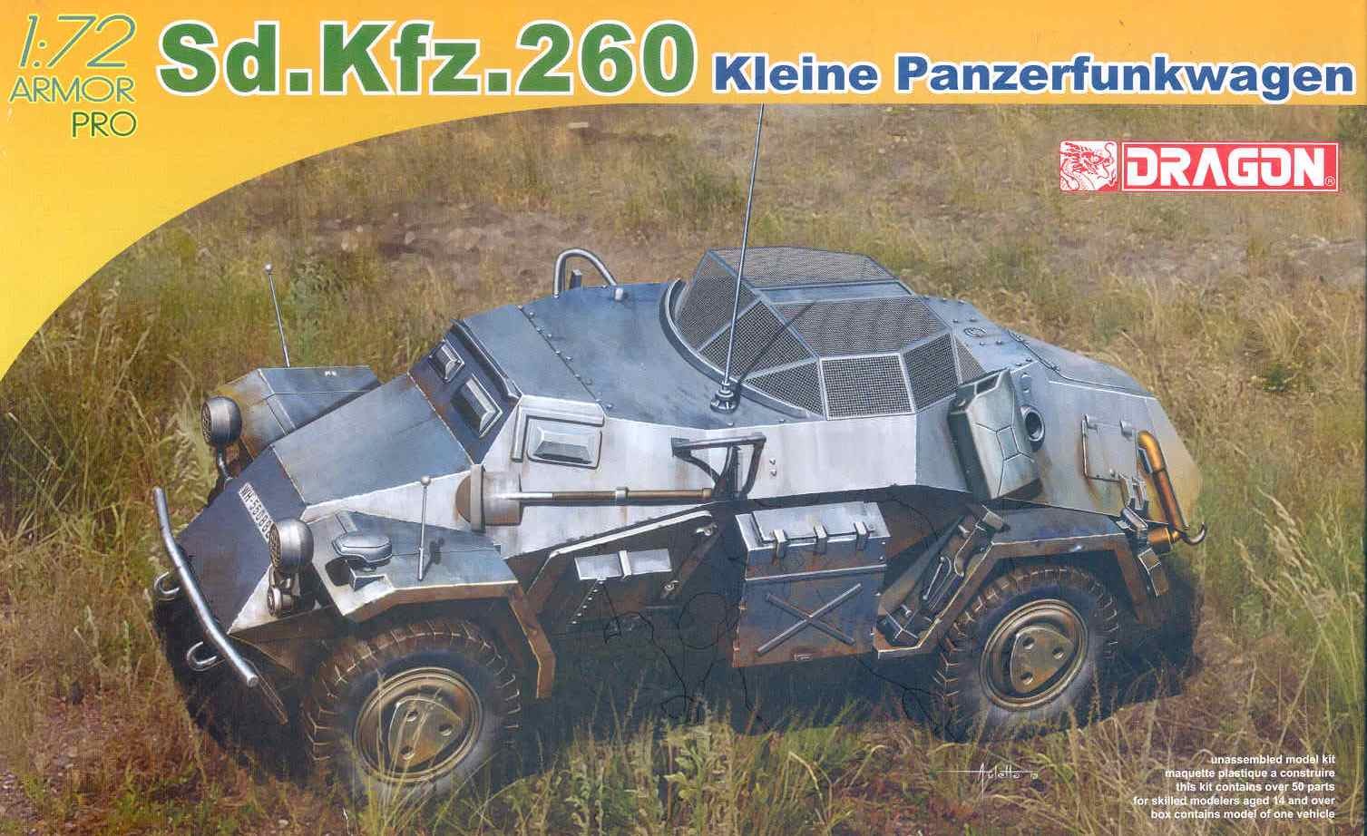 Dragon 1/72 Sd.Kfz.260 Kleine Panzerfunkwagen Kit