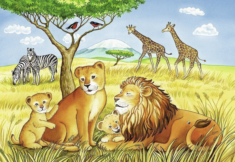 Elephants, Lions & Company by Denitza Gruber 2 x12pc Puzzle