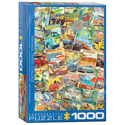 Vintage Travel Collage 1000pc Puzzle