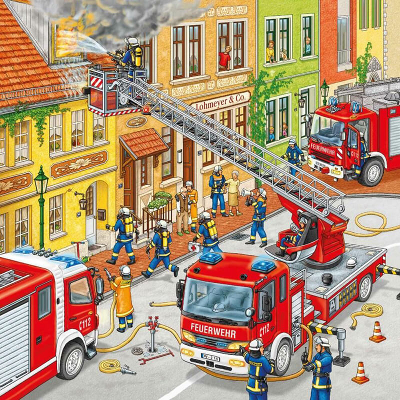 Fire Brigade Run by Frank Bayer 3 x 49pc Puzzle