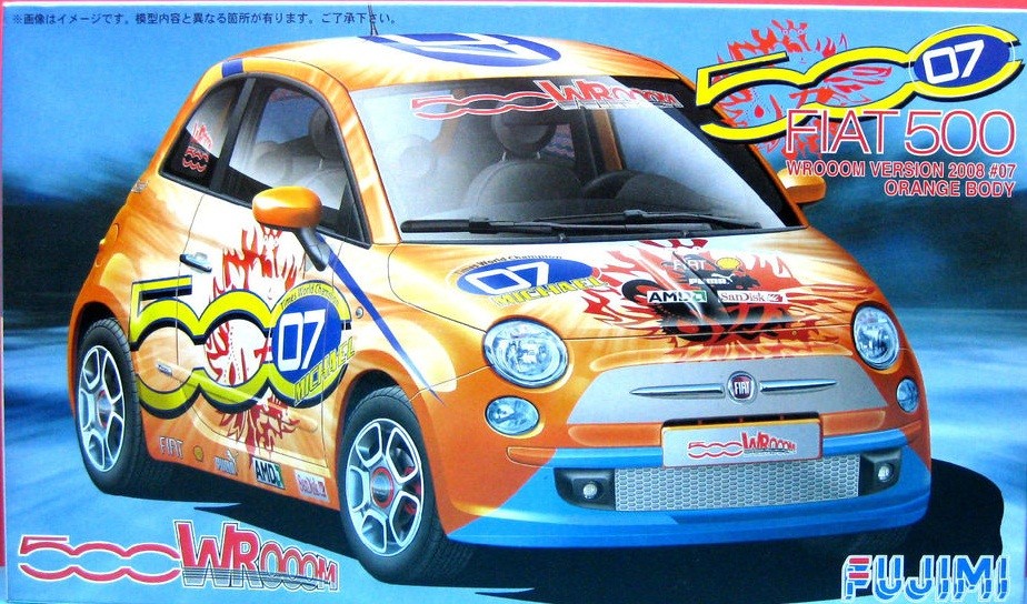 Fujimi 1/24 FIAT 500 WROOOM Version 2008 07 (Orange Body) Kit