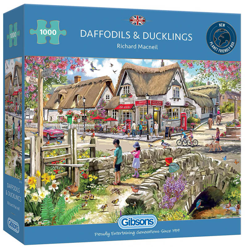 Daffodils & Duckings By Richard Macneil 1000pc Puzzle