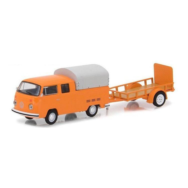 Greenlight 1/64 1978 Volkswagen Type 2 Double Cab Pickup & Utlity Trailer