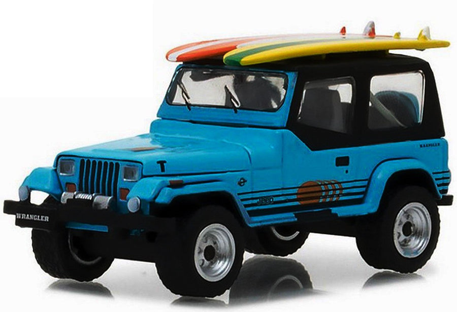 Greenlight 1/64 1987 Jeep Wrangler YJ with Surfboards