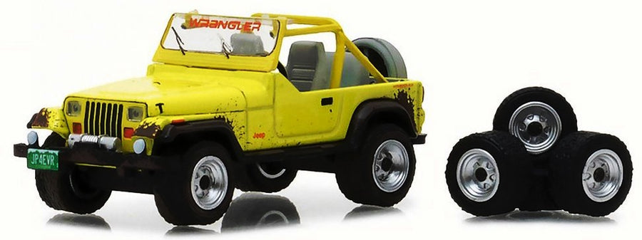 Greenlight 1/64 1991 Jeep Wrangler YJ with Wheel and Tire Set