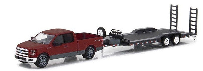 Greenlight 1/64 2015 F-150 and Heavy Duty Car Hauler