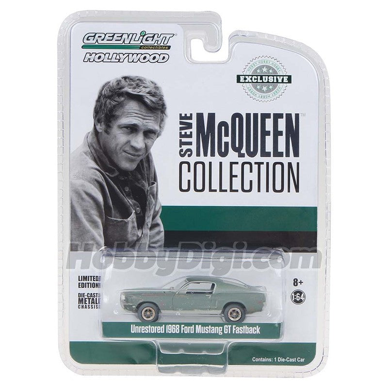 Greenlight 1/64 Unrestored 1968 Ford Mustang GT Fastback