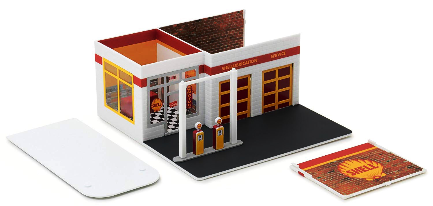 Greenlight 1/64 Vintage Gas Station "Shell"