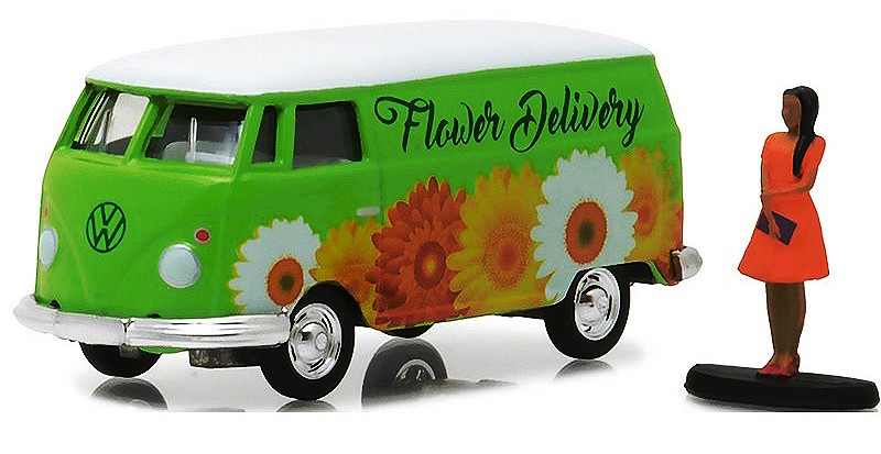 Greenlight 1/64 Volkswagen Panel Van with Woman Wearing Dress