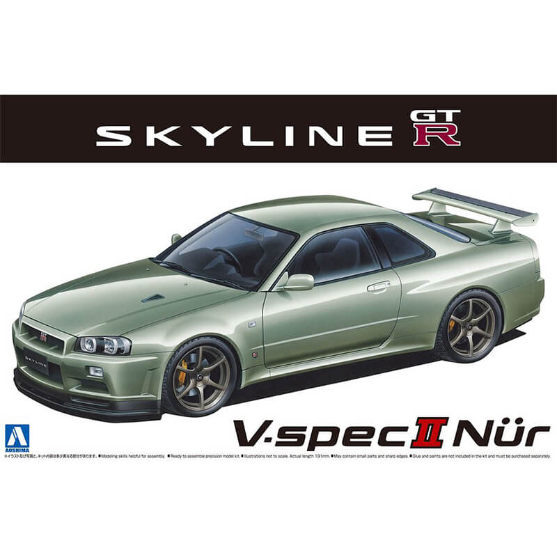 Aoshima 1/24 Nissan Skyline GT-R V-spec II Nur. '02 Kit