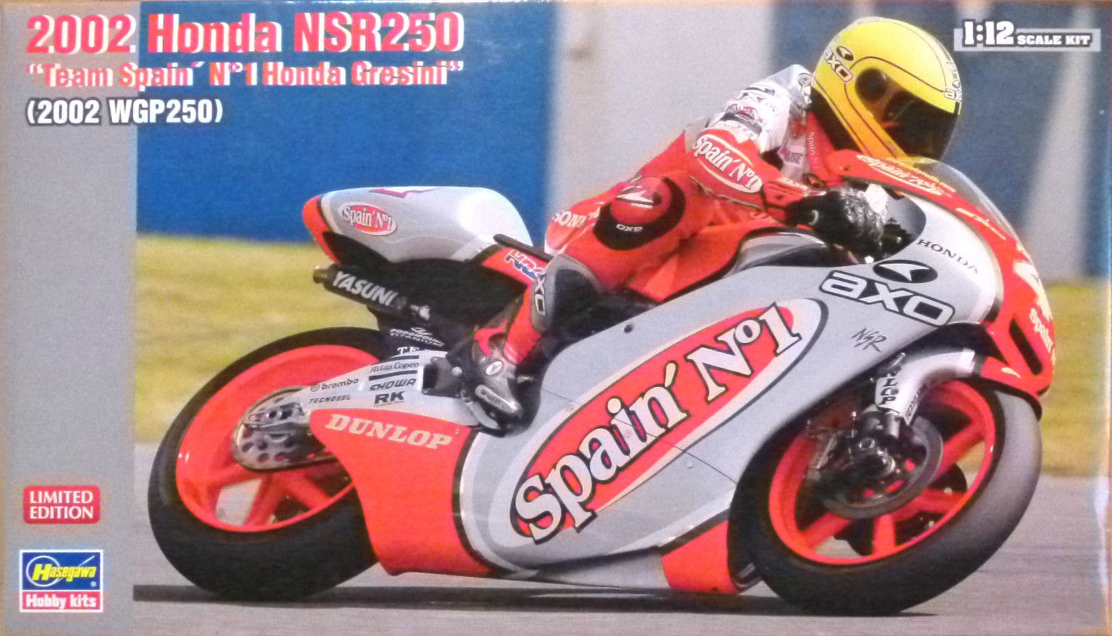 Hasegawa 1/12 2002 Honda NSR250 "Team Spain No1 Honda Gresini" (2002 WGP250) Kit