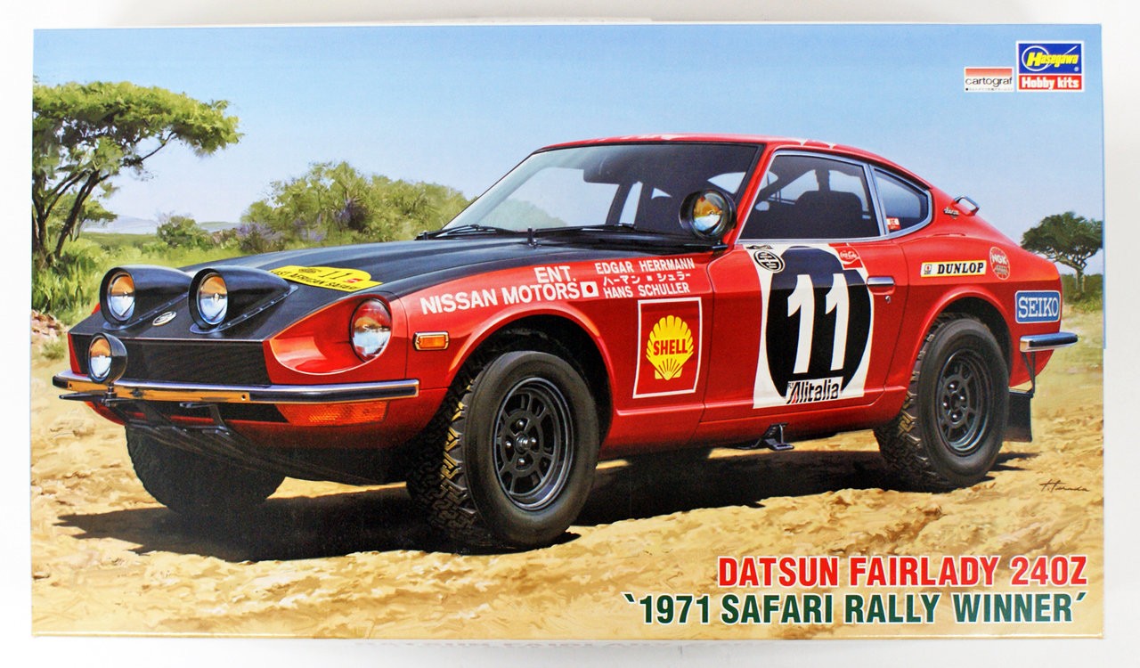 Hasegawa 1/24 Datsun Fairlady 240Z '1971 Safari Rally Winner' Kit