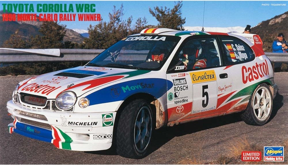 Hasegawa 1/24 Toyota Corolla WRC 1998 Monte-Carlo Rally Winner Kit