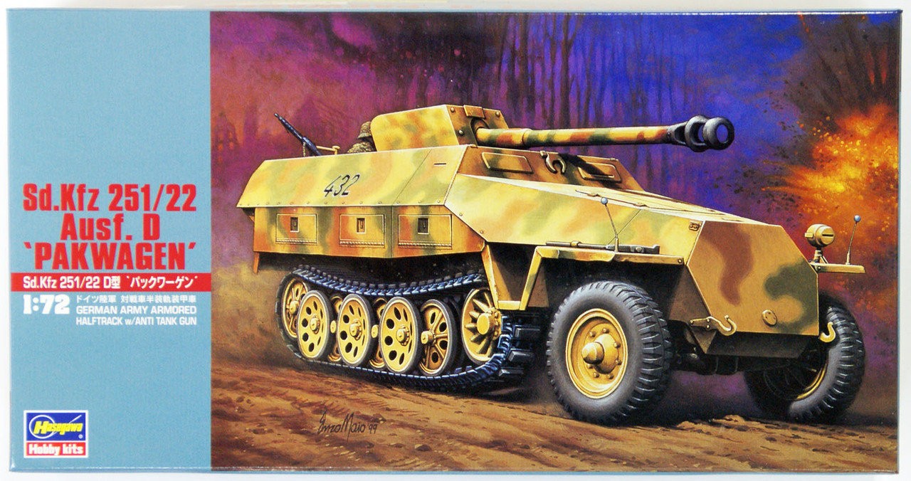 Hasegawa 1/72 Sd.Kfz 251/22 Ausf.D 'Pakwagen' Kit