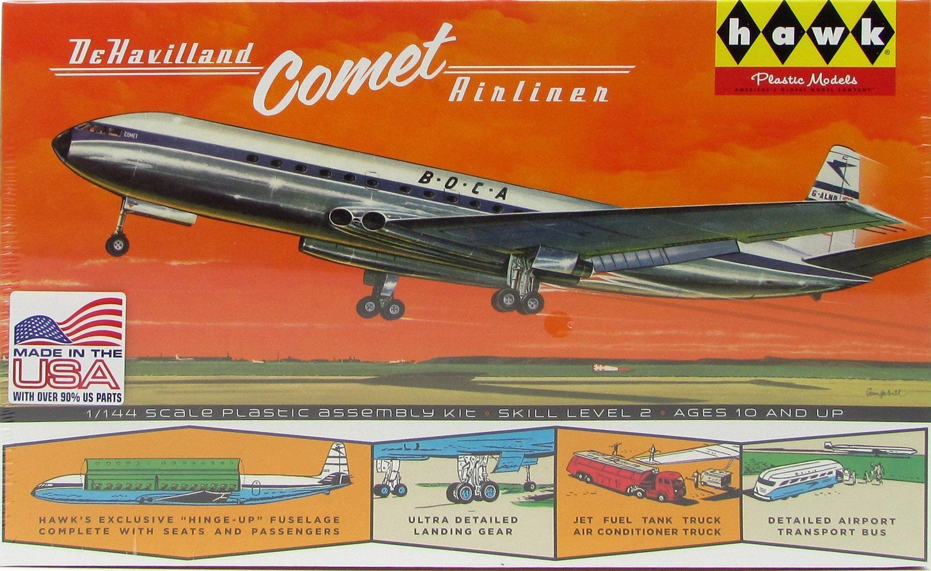 Hawk 1/144 DeHavilland Comet Airliner Kit