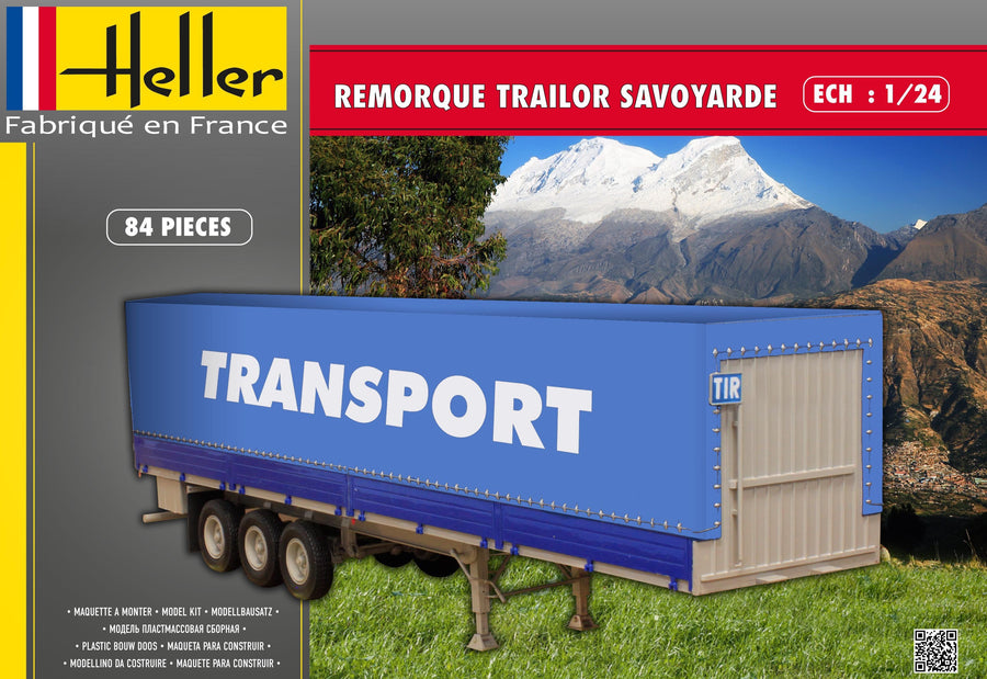 Heller 1/24 Remorque Trailor Savoyarde Kit