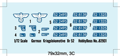 HobbyBoss 1/72 German Kriegslokomotive BR-52 Kit HB-82901
