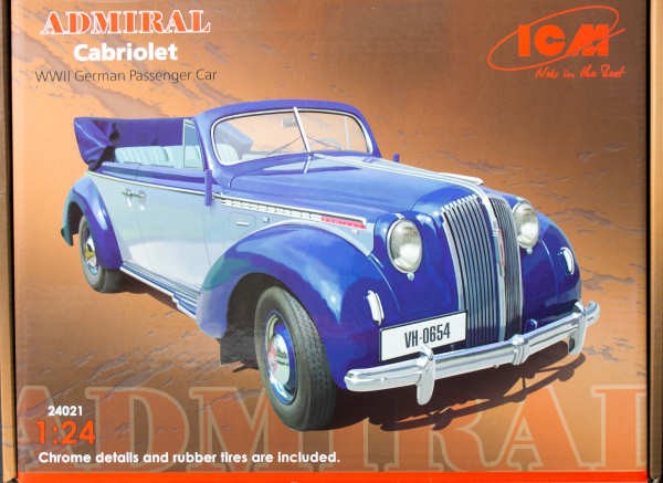 ICM 1/24 Admiral Cabriolet WWII German Passenger Car Kit ICM-24021