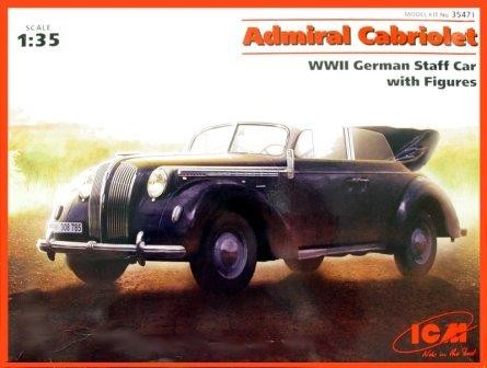 ICM 1/35 Admiral Cabriolet WWII German Staff Car Kit ICM-35471