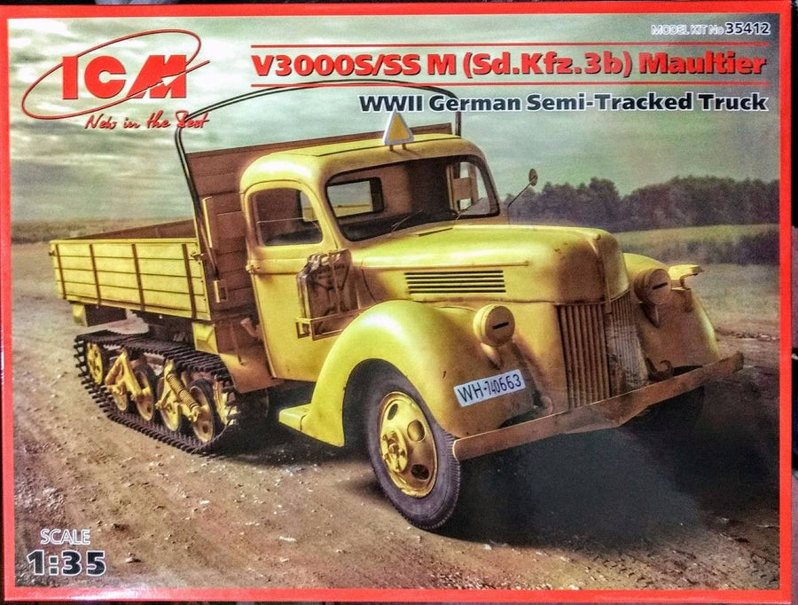 ICM 1/35 V3000S/SS M (Sd.Kfz.3b) Maultier WWII German Semi-Tracked Truck Kit