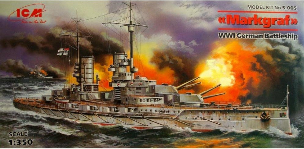 ICM 1/350 Markgraf WWI German Battleship Kit