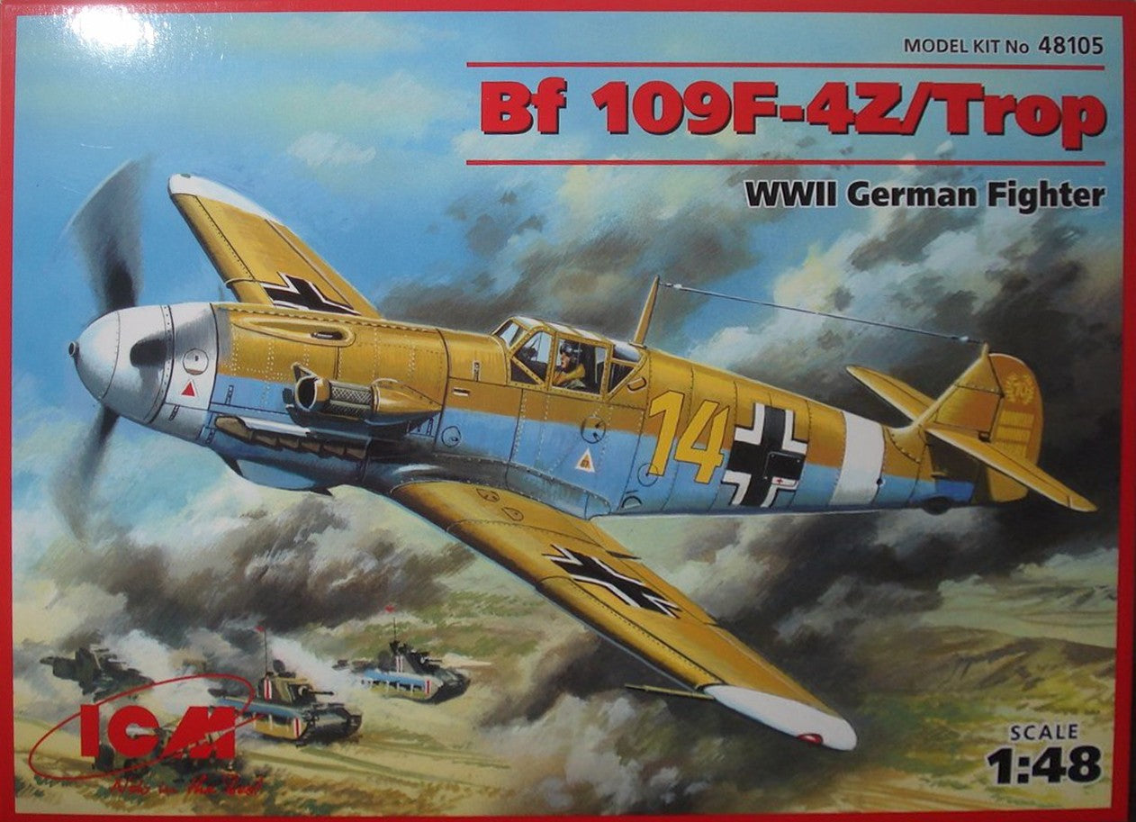 ICM 1/48 Bf 109F-4Z/Trop WWII German Fighter Kit