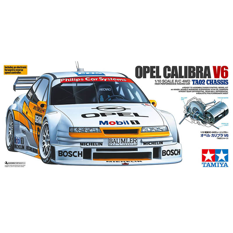 Tamiya 1/10 Opel Calibra V6 TA02 Chassis RC Kit