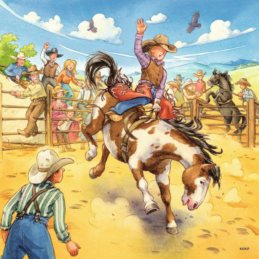 In the Wild West by Ute Simon 3x49pcs Puzzle