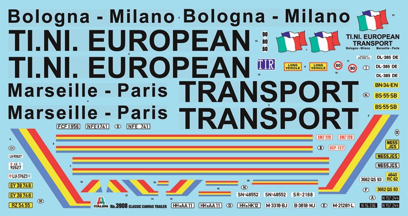 Italeri 1/24 Classic Canvas Trailer Kit ITA-03908