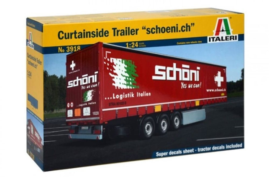 Italeri 1/24 Curtainside Trailer "Schoeni.ch" Kit