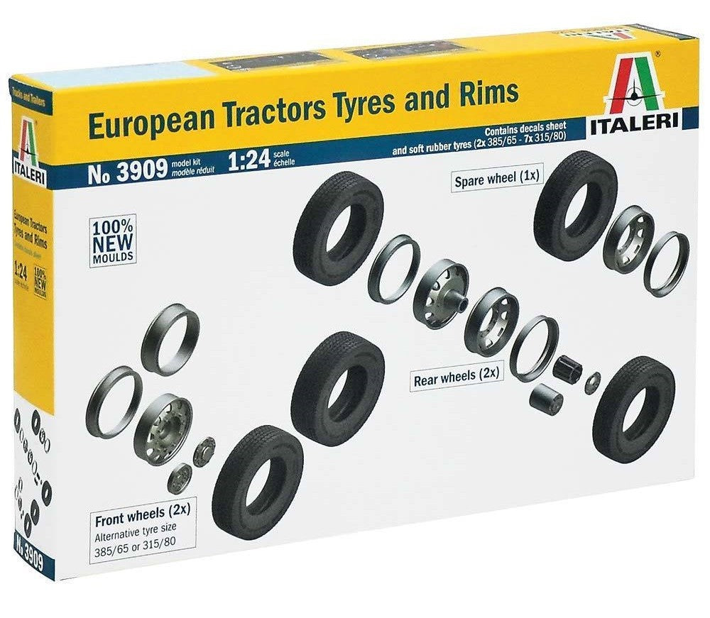 Italeri 1/24 European Tractors Tyres and Rims Kit