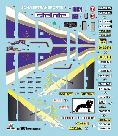 Italeri 1/24 MAN F2000 6x4 Kit ITA-03901
