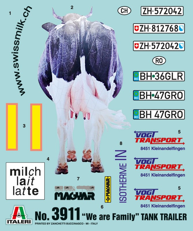 Italeri 1/24 "We are Family" Tank Trailer Kit ITA-03911