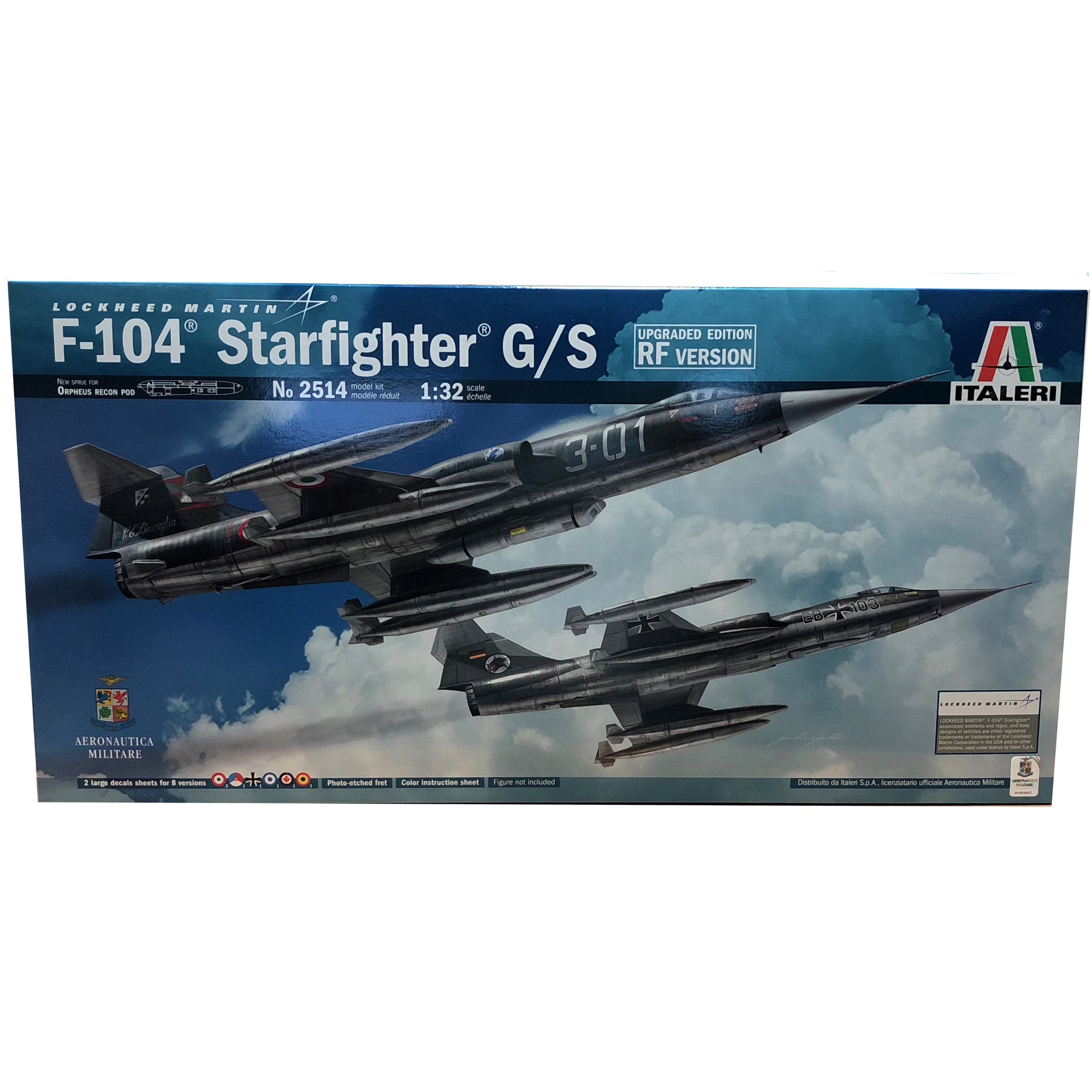 Italeri 1/32 Lockheed Martin F-104 Starfighter G/S RF Version Kit