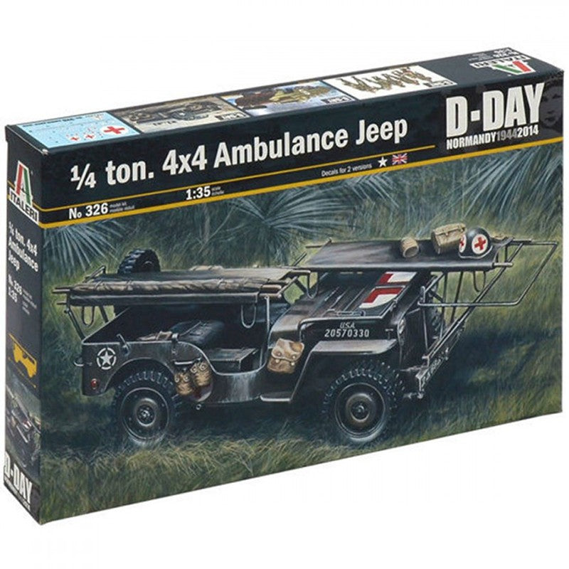 Italeri 1/35 1/4 Ton. 4×4 Ambulance Jeep Kit