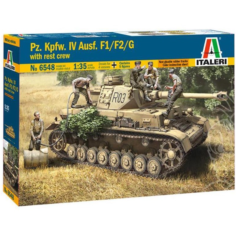 Italeri 1/35 Pz.Kpfw. IV Ausf. F1/F2/G With Rest Crew Kit