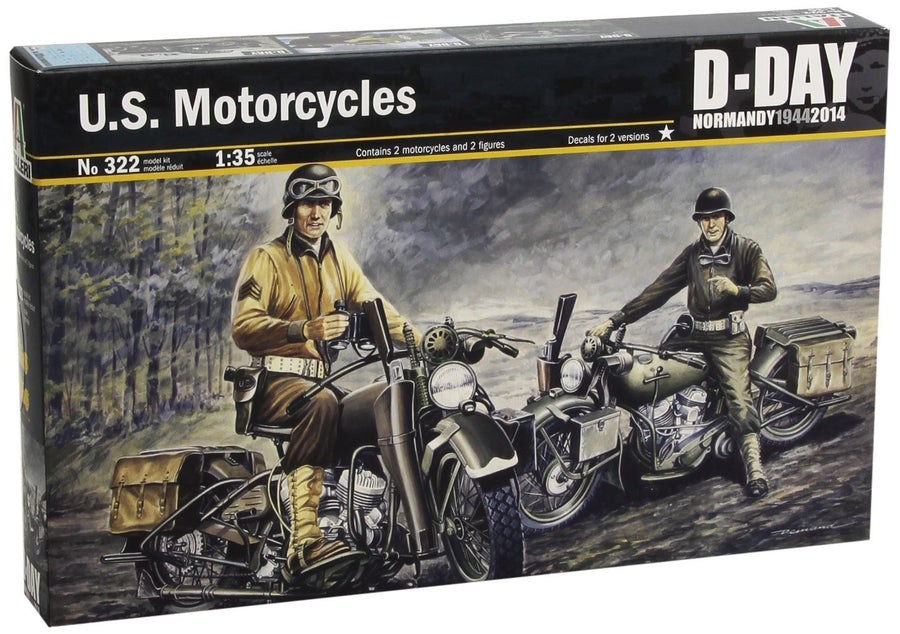 Italeri 1/35 U.S. Motorcycles (D-Day) Kit