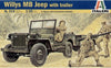 Italeri 1/35 Willys MB Jeep with Trailer Kit