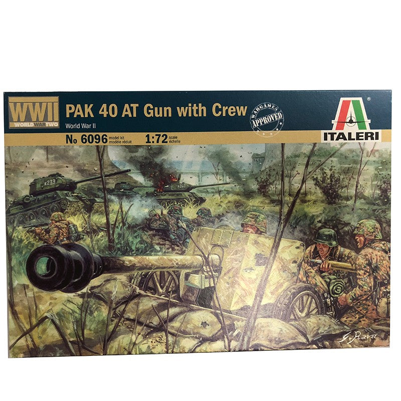 Italeri 1/72 PAK 40 AT Gun With Crew Kit