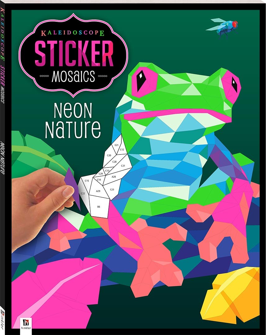 Kaleidoscope Sticker Mosaics: Neon Nature