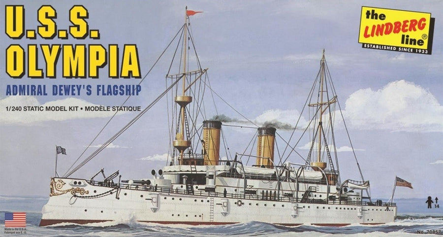 Lindberg 1/240 U.S.S. Olympia: Admiral Dewey's Flagship Kit