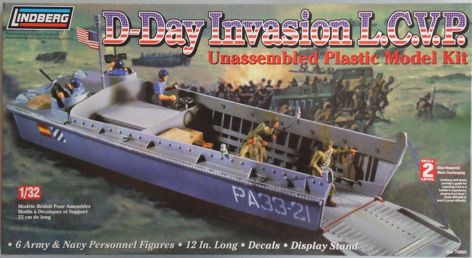 Lindberg 1/32 D-Day Invasion L.C.V.P. Kit