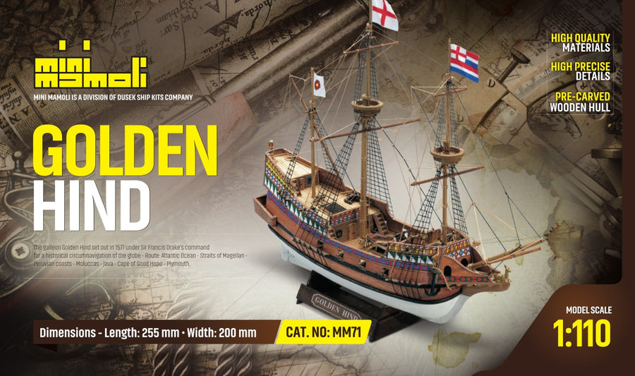 Mamoli 1/110 Golden Hind Kit