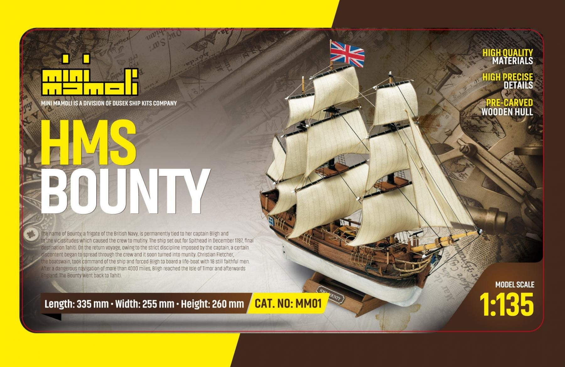 Mamoli 1/135 HMS Bounty Kit